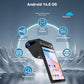 Android handheld POS cash register with dual screen and icons for NFC and scanning