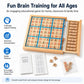 Wooden 9x9 sudoku board with number tiles and open storage drawer