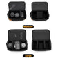 Black DSLR camera bag size options: medium and large with padded compartments