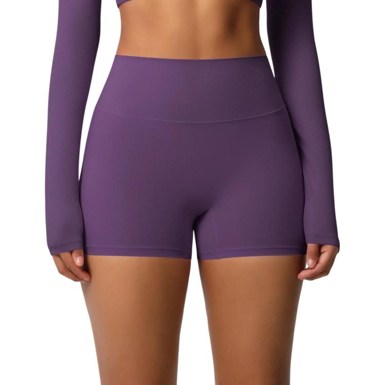 Double-Sided Brushed High-Waisted Tight-Fitting Fitness Yoga Shorts, S, M, L, XL