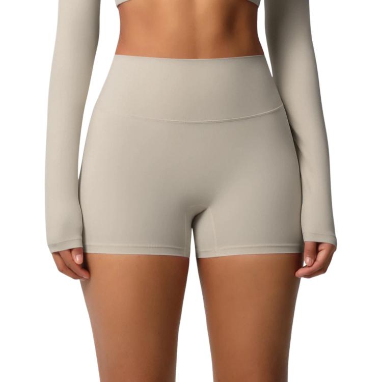 Double-Sided Brushed High-Waisted Tight-Fitting Fitness Yoga Shorts, S, M, L, XL