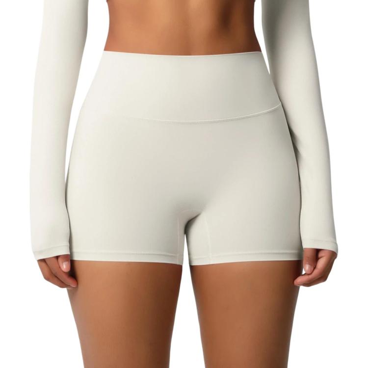 Double-Sided Brushed High-Waisted Tight-Fitting Fitness Yoga Shorts, S, M, L, XL