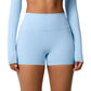 Double-Sided Brushed High-Waisted Tight-Fitting Fitness Yoga Shorts, S, M, L, XL