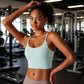 Nylon Semi-Fixed Cup High-Intensity Training Sports Bra/Fitness Vest, S, M, L, XL