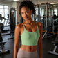 Nylon Semi-Fixed Cup High-Intensity Training Sports Bra/Fitness Vest, S, M, L, XL