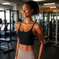 Nylon Semi-Fixed Cup High-Intensity Training Sports Bra/Fitness Vest, S, M, L, XL