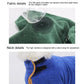 Green pet bath robe fabric close-up with neck velcro strap