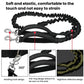 Black elastic dog leash strap with rotating metal hook for waist pack