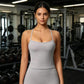 Fitted Flattering Backless Long Yoga Vest Sports Bra, S, M, L, XL