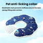 Soft anti-lick pet cone collar, navy space print with circular neck opening