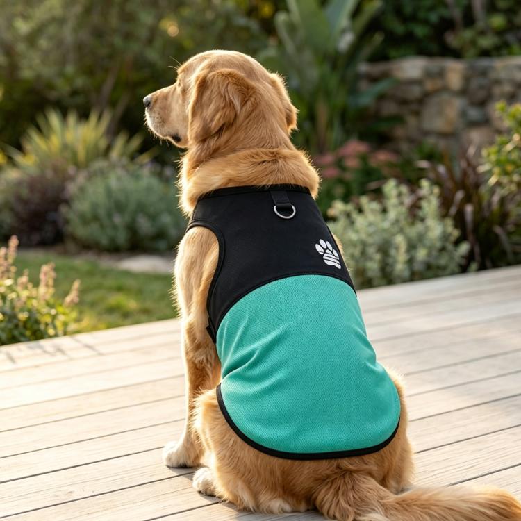 Color Block Dog Vest With Paw Print, Breathable Mesh Pet Harness Vest With Leash Attachment, XS, S, M, L, XL, 2XL
