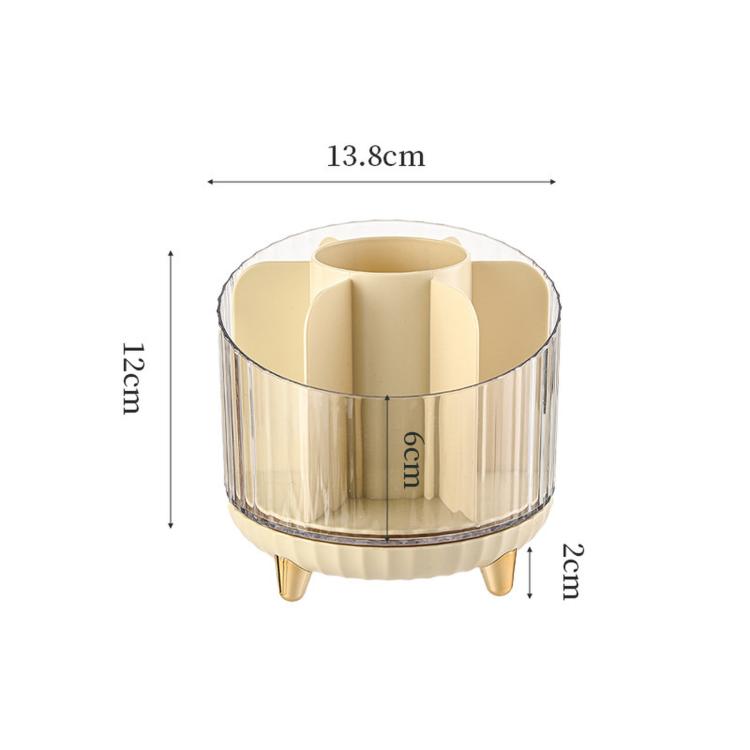 Rotating makeup organizer dimensions: 13.8 cm diameter, 12 cm height