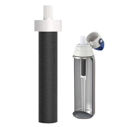 Activated carbon water purifier filter cartridge with white top stem and textured body