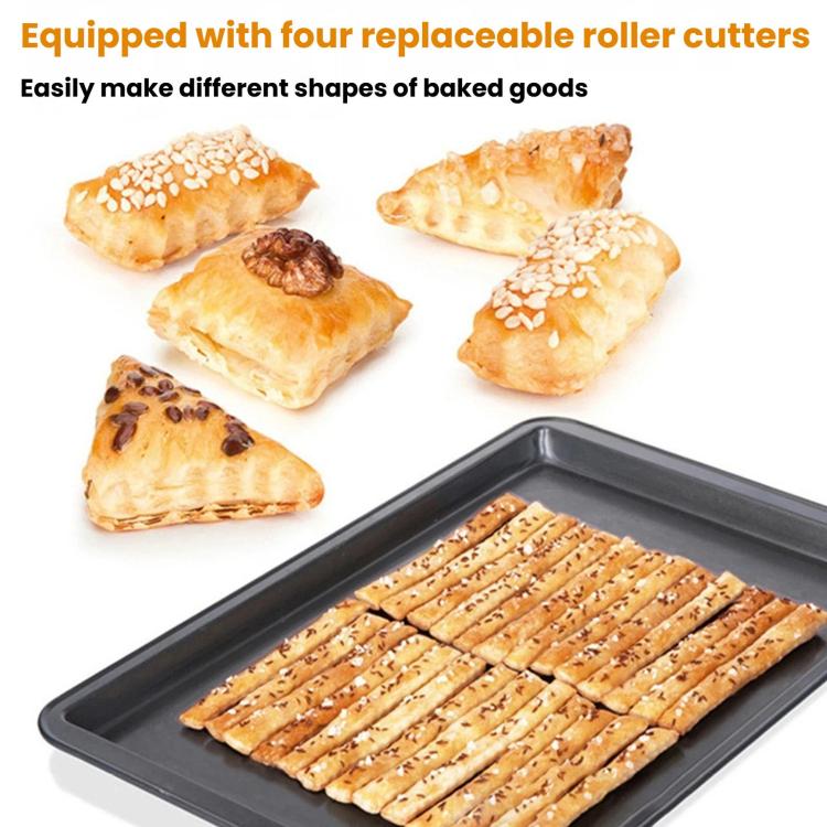 LsCook 4 In 1 Decorative Roller Cutter Set Baking and Cake Cutter