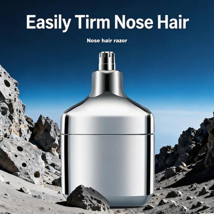 Mini nose hair trimmer attachment with metal body for targeted trimming