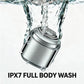 Waterproof mini electric shaver with wet-splash protection over rotary head