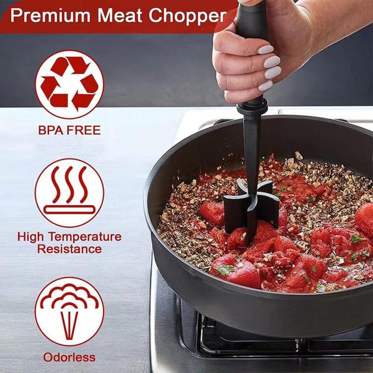 LsCook Plastic Handheld Meat Mincer Cooking Spatula