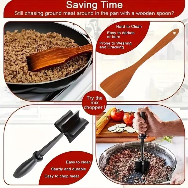 LsCook Plastic Handheld Meat Mincer Cooking Spatula