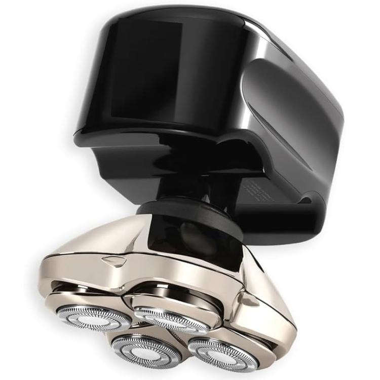 Replacement 4-rotor rotary shaver head blades with circular cutting heads on frame.