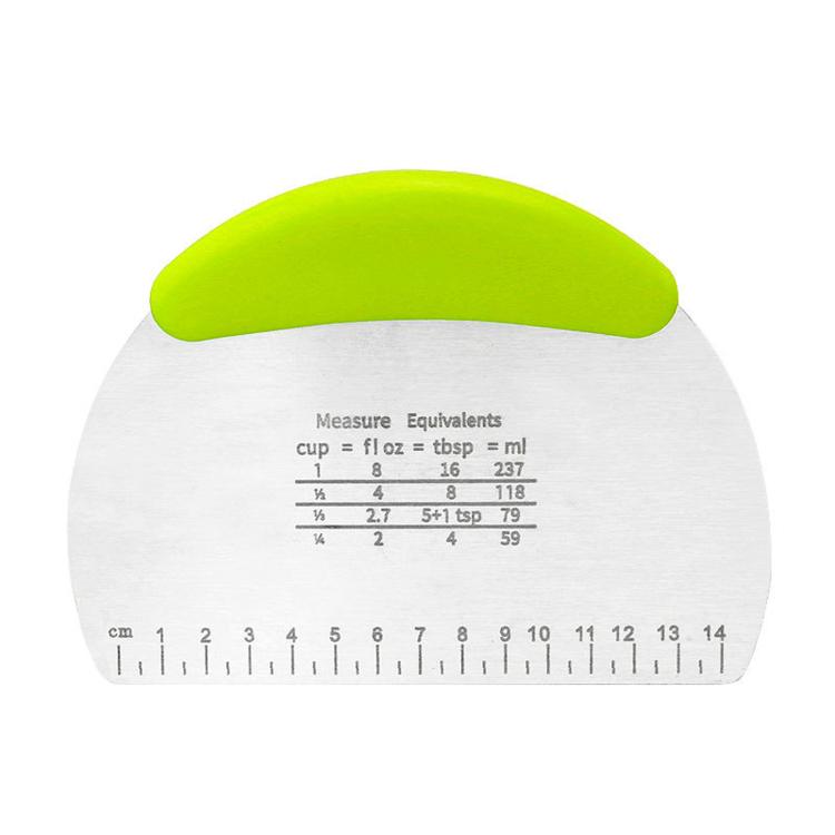 LsCook Stainless Steel Dough Cutter With Graduated Cream Scraper, Cream Scraper