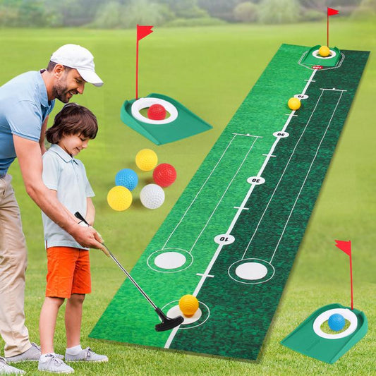Kids Golf Putting Practice Mat, Indoor & Outdoor Parent-Child Interactive Sports Toy