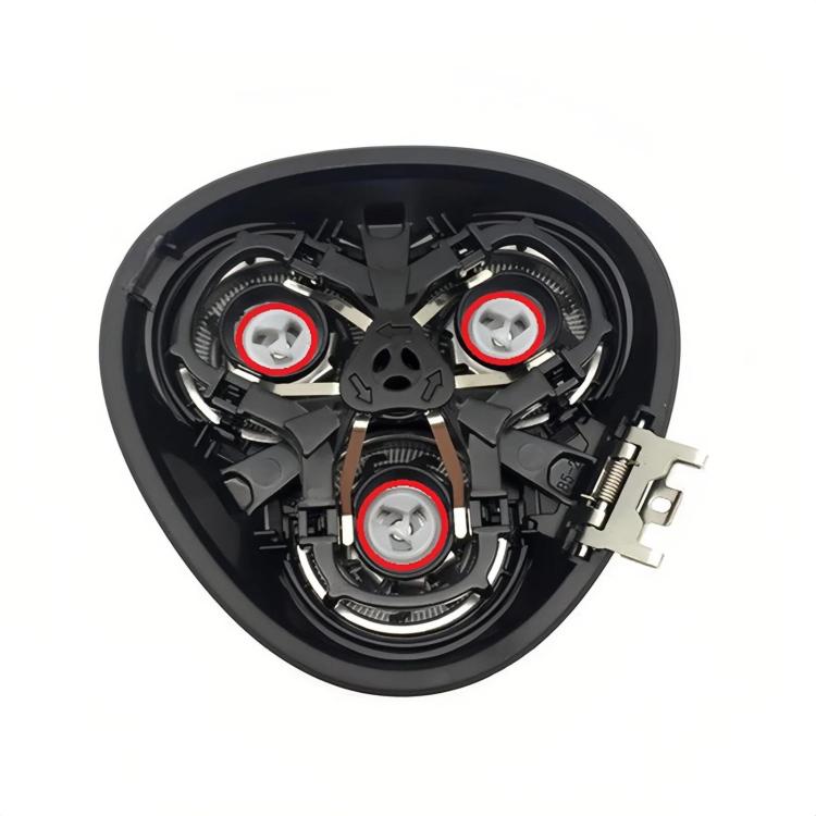 PUKEDA triple shaver head housing with four foil cutters and spring fixtures