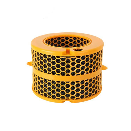 Yellow hex-mesh carbon fiber replacement filter cartridge for purifier humidifiers