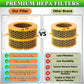Yellow hex-mesh carbon fiber replacement filter cartridge with grille pattern