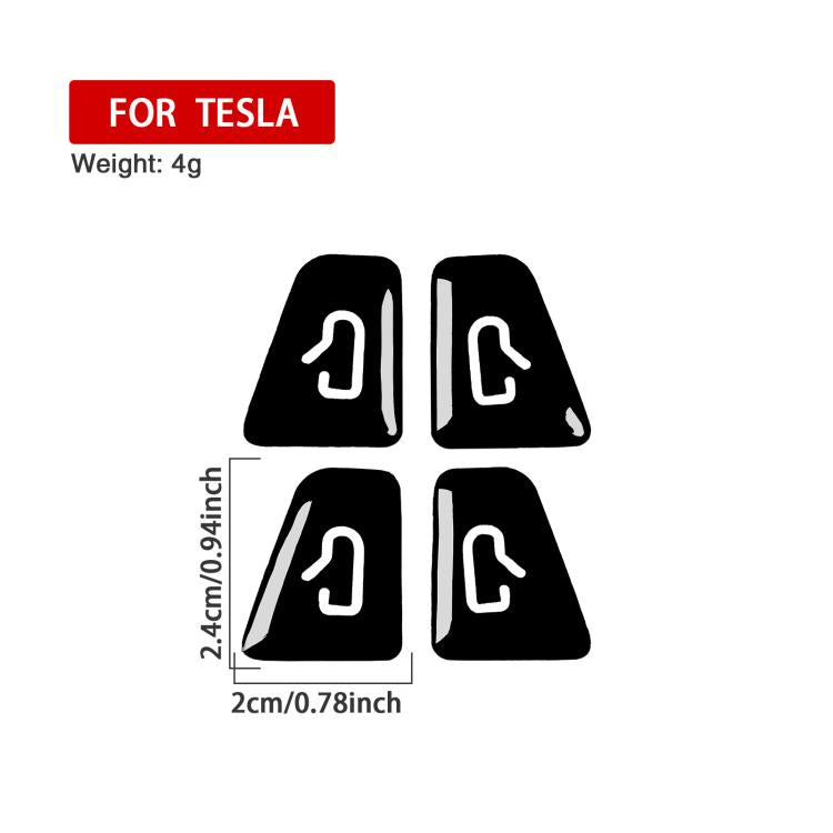 For Tesla Model 3 / Model Y 4pcs /Set Door Switch Stickers, Tesla Model 3 / Model Y