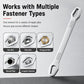 Double-ended wrench with serrated jaw tips for hex, octagon, and round nuts