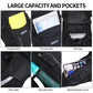 Waterproof cycling backpack features front phone pocket, mesh side pocket, and waist zipper pouch