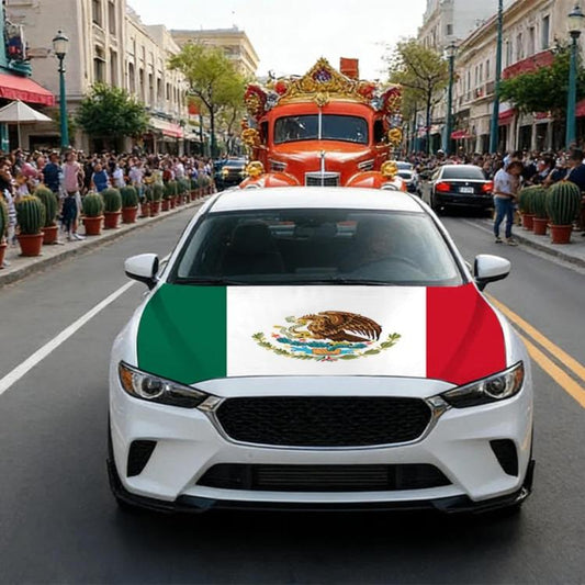 USA-Canada-Mexico World Cup Cheering Flag Dustproof Car Cover, Mexico, Canada, United States, Brazil, Argentina, France, Germany, Belgium, Saudi Arabia, South Korea, Ghana, Portugal, United Kingdom, Australia, Japan, Paraguay, Turkey, England, Switzerl...