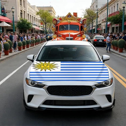 USA-Canada-Mexico World Cup Cheering Flag Dustproof Car Cover, Uruguay, Uzbekistan, Spain, New Zealand, Italy, Jordan