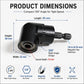105 Degree Angle Drill Attachment 1/4 Inch Hex Shank Magnetic Angle Driver Adapter, Screwdriver Corner Tool