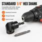 105 Degree Angle Drill Attachment 1/4 Inch Hex Shank Magnetic Angle Driver Adapter, Screwdriver Corner Tool