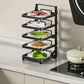Multi-Tier Kitchen Food Preparation Rack Foldable Storage Rack, Black 4-layer Desktop, Black 5-layer Desktop, White 4-layer Desktop, White 5-layer Desktop, Black 4-layer Wall-mounted, Black 5-layer Wall-mounted, White 4-layer Wall-mounted              ...