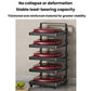 Multi-Tier Kitchen Food Preparation Rack Foldable Storage Rack, Black 4-layer Desktop, Black 5-layer Desktop, White 4-layer Desktop, White 5-layer Desktop, Black 4-layer Wall-mounted, Black 5-layer Wall-mounted, White 4-layer Wall-mounted              ...
