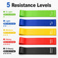 5-in-1 Resistance Loop Bands TPE Exercise Bands Workout Set with Storage Bag, 600 x 50mm