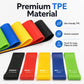 5-in-1 Resistance Loop Bands TPE Exercise Bands Workout Set with Storage Bag, 600 x 50mm
