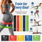 5-in-1 Resistance Loop Bands TPE Exercise Bands Workout Set with Storage Bag, 600 x 50mm