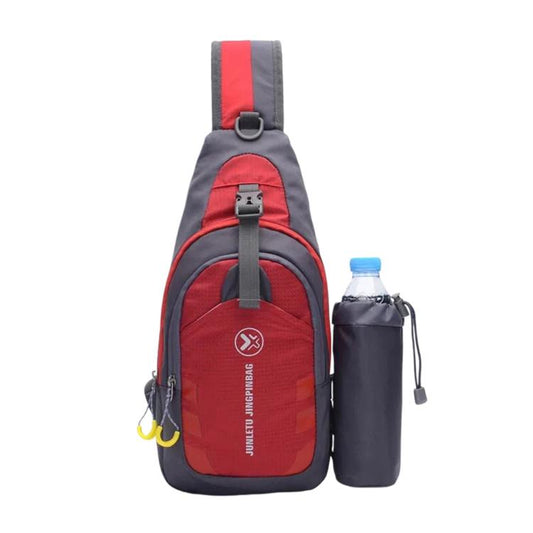 JUNLETU 1028 Outdoor Water Bottle Chest Pack Nylon Waterproof Travel Shoulder Bag