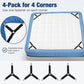 Set of four elastic corner sheet straps with metal clips for 4 corners