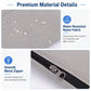 Gray water-resistant nylon pouch with textured fabric and smooth metal zipper