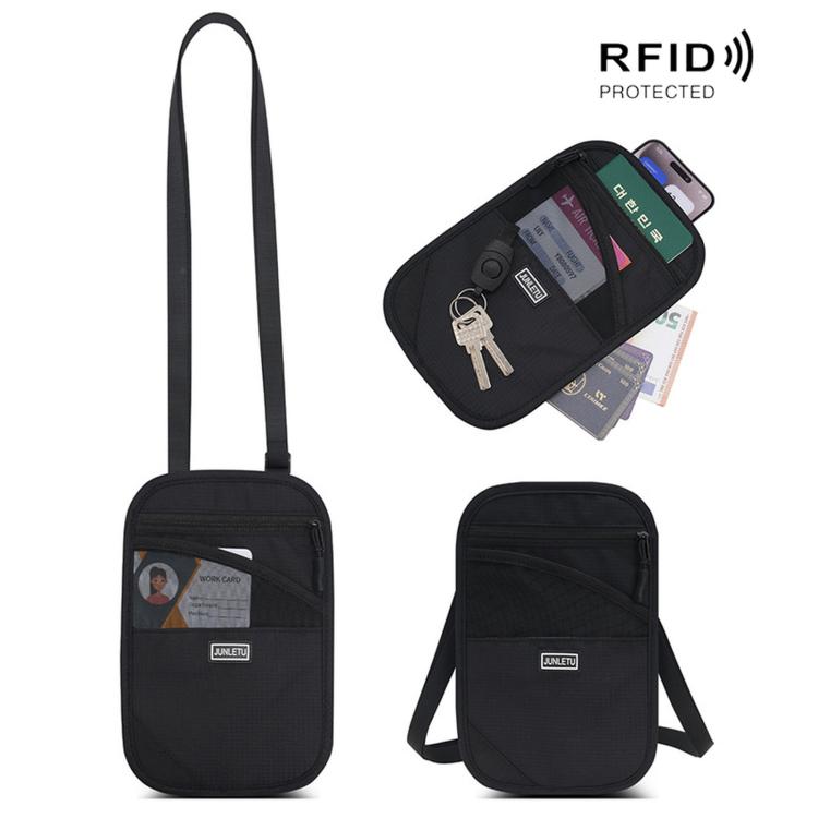 JUNLETU RFID Anti-Theft Card Holder Passport & ID Protector Ticket & Coin Pouch