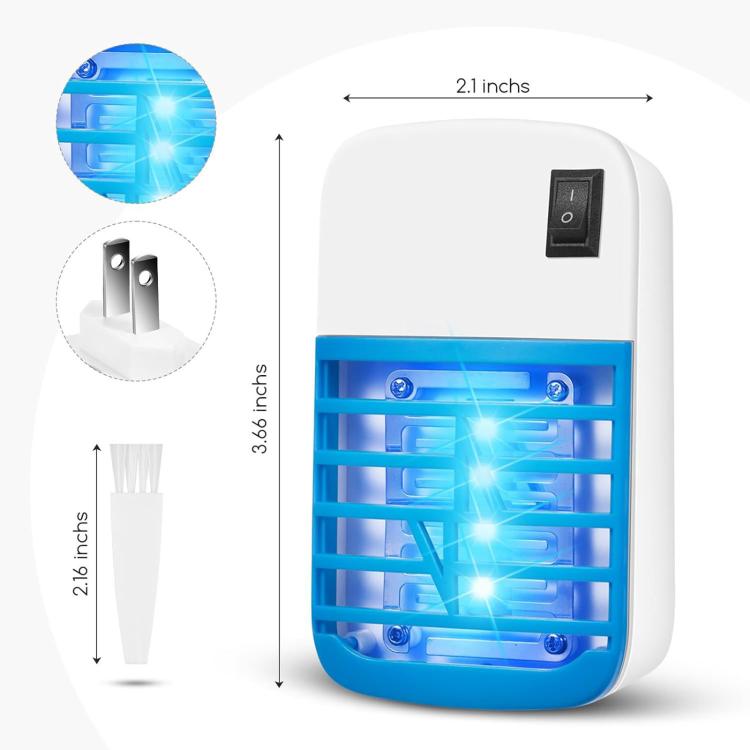 High-Power Electric Shock Mosquito Killer Lamp, LED Low-Noise Wall-Mounted Mosquito Repellent Light, US Plug
