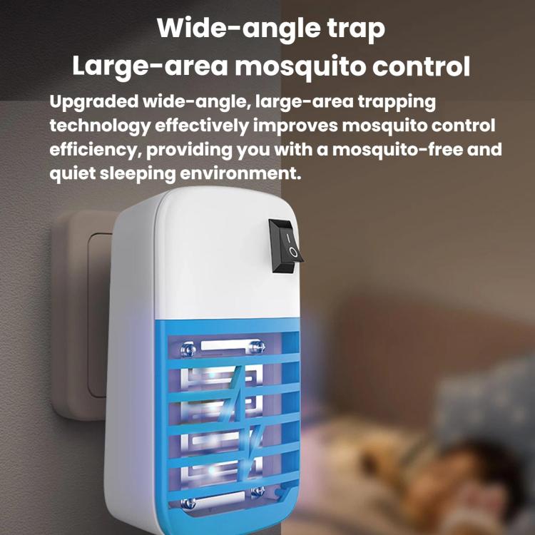 High-Power Electric Shock Mosquito Killer Lamp, LED Low-Noise Wall-Mounted Mosquito Repellent Light, US Plug