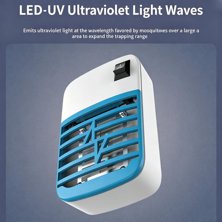 High-Power Electric Shock Mosquito Killer Lamp, LED Low-Noise Wall-Mounted Mosquito Repellent Light, US Plug