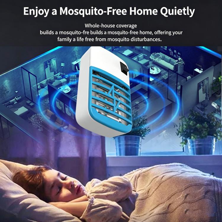 High-Power Electric Shock Mosquito Killer Lamp, LED Low-Noise Wall-Mounted Mosquito Repellent Light, US Plug