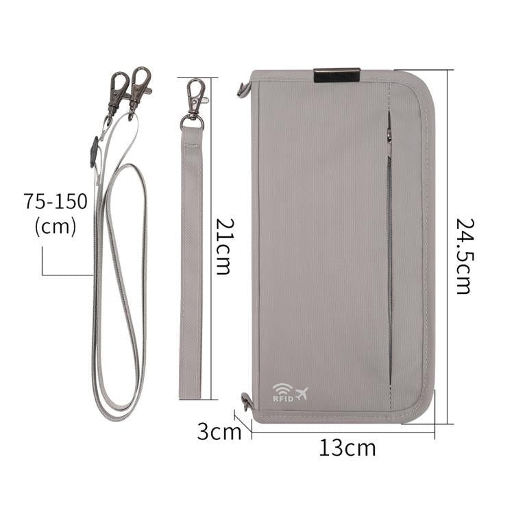 Passport ID Organizer RFID-Protected Cash Travel Document Pouch