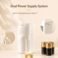 White aroma diffuser with dual power batteries and Type-C charging